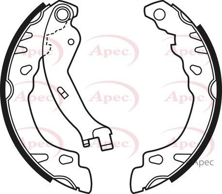 Apec rear brake - shoe, for