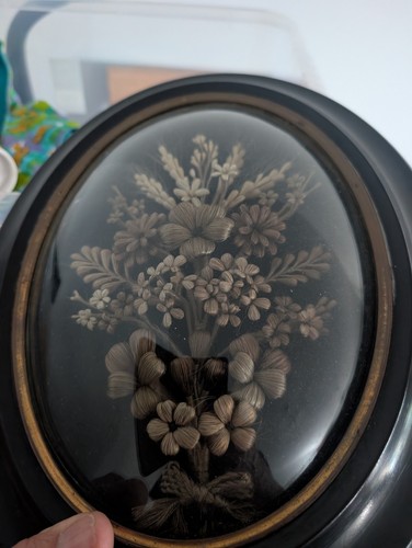 Victorian hair work family - work,