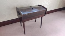 Vintage 1960’s Danish Style Wooden Sewing Craft Box with Legs - Interior Design