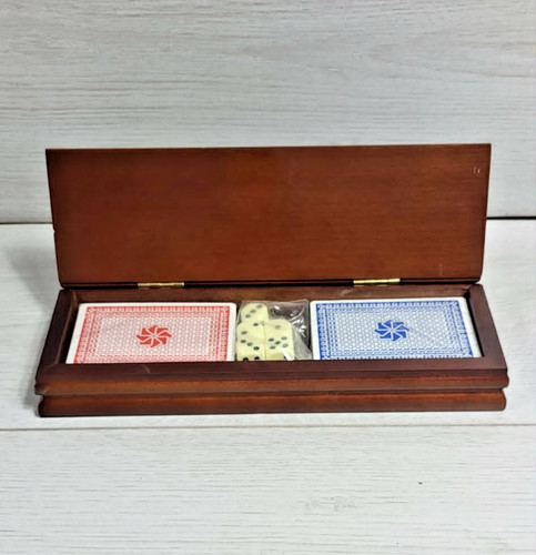 Vintage wooden playing - card, &