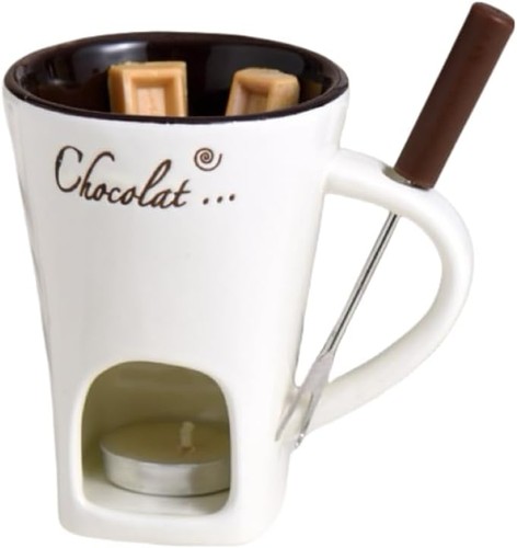 Chocolate fondue set mug - fondue,