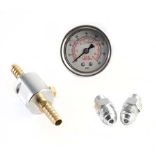 Inline Fuel Pressure Gauge Adaptor Kit With 9mm Hose & AN6 Connections Universal