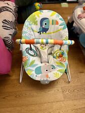 Bright Starts Rainforest Vibes Soothing Vibrating Baby Bouncer Infant Seat