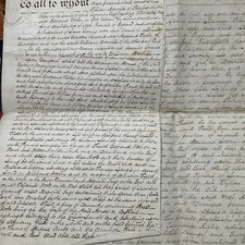 1800 Georgian Indenture Lease Rectory Hutton York Archbishop Of York, W Letter