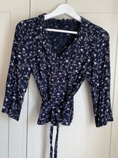 Agnes b Blue top with white