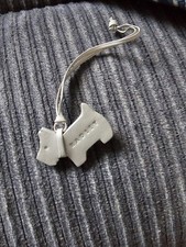 Radley Dog taupe beige Leather Bag Charm, Tag, V.Good Used Condition,View Images