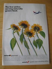 SWISS AIR THE FIRST AIRLINE SERVING NATURALLY GROWN FOOD ADVERT A4 FILE 31