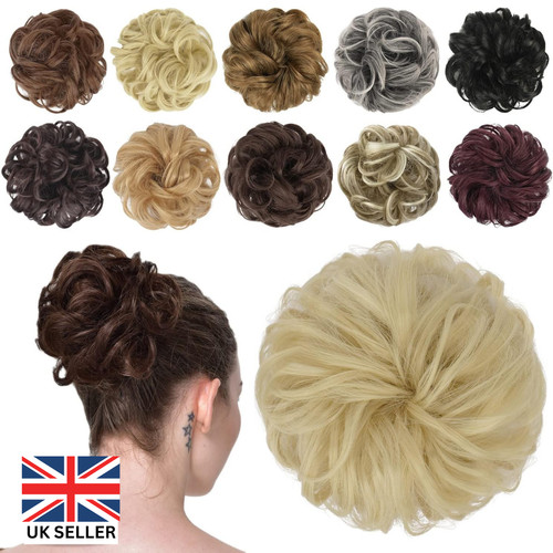 Curly messy bun hair piece - bun,