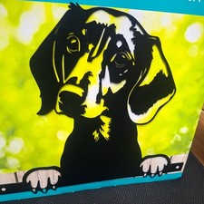 Peeking dachshund dax Fence