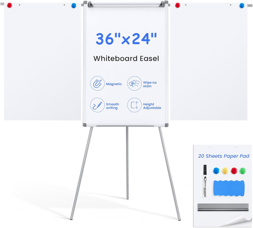Flip chart easel magnetic dry - flip,
