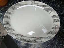 CHURCHILL  SUPER VITRIFIED HOTELWARE MAKING MUSIC / NOTES LARGE SERVING PLATTER