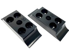 x2 Flush Fitting Kart Engine Mount Clamps 30mm x 92mm TKM Rotax X30 black silver