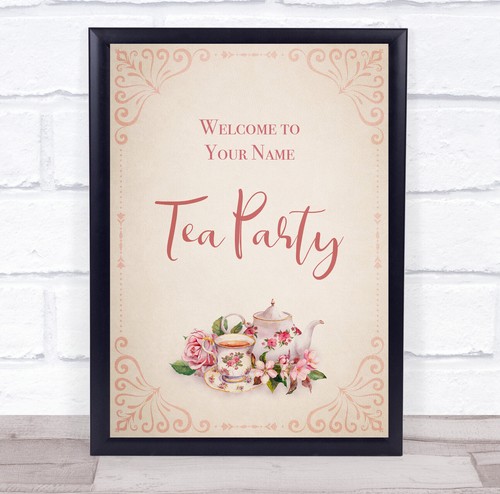 Vintage pink floral - pink, tea
