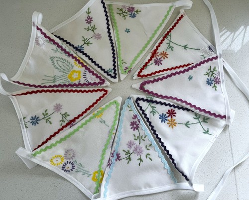 Handmade vintage fabric - , floral