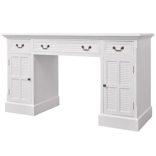 Double pedestal computer desk - pedestal,