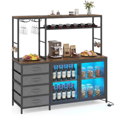 Wine coffee bar cabinet - coffee,