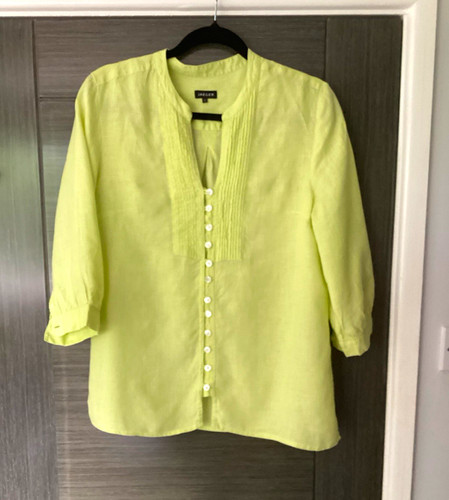 Jaeger green linen - green, collared