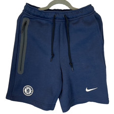 Chelsea Player Issue Nike Tech Fleece Shorts Navy Rose Gold Small 2024 / 25