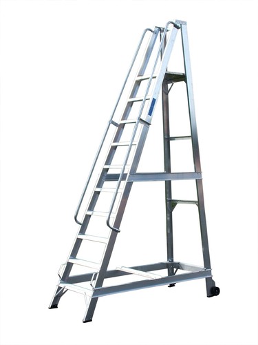 Lyte aluminium warehouse steps - aluminium,