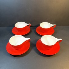 Melaware Cups + Saucers By David Harman Powell 1950s 60s Vintage VGC