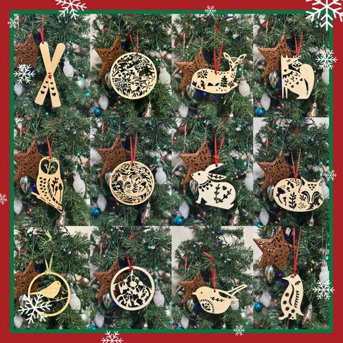 Wooden craft christmas tree - craft,