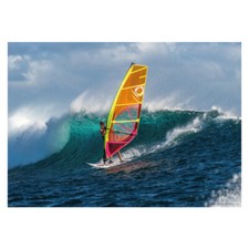 Windsurfer Riding Wave Poster A3 42x29cm BLPA3P43 Surf Sail Board Photo Print