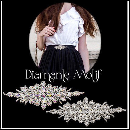 Rhinestone diamante applique - rhinestone,