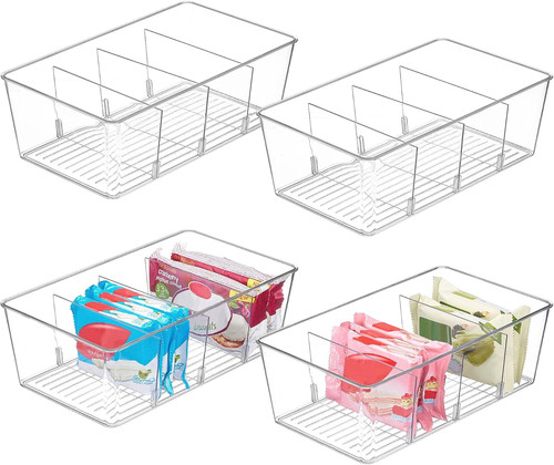Food storage organizer bins - food,
