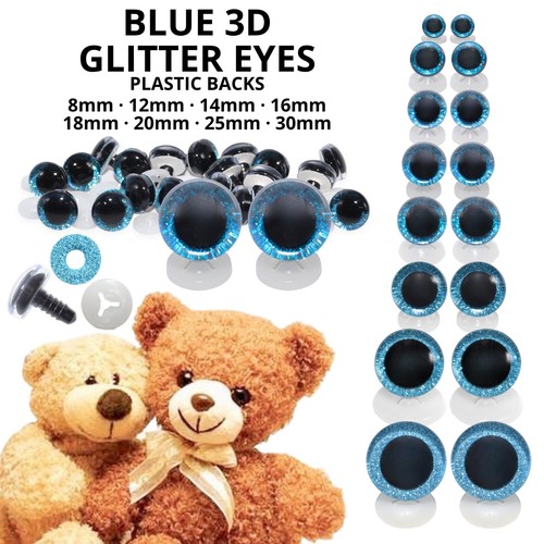 Blue glitter eyes with - glitter,
