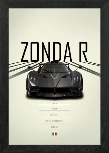 2010 pagani zonda - zonda, framed