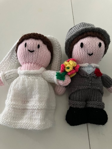 Handmade bride and groom - , dolls