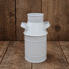 White Metal Large Milk Can