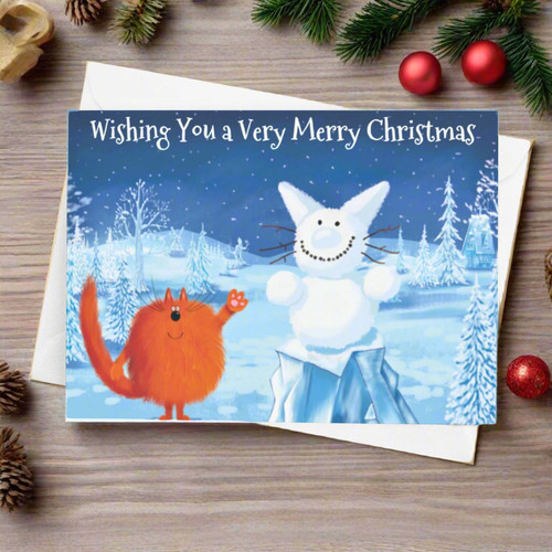 Funny ginger cat christmas - funny,