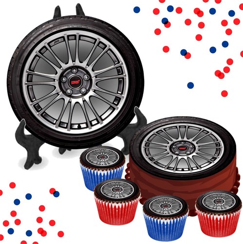 Car tyre wheel rim edible - car,