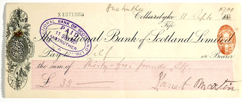 National bank scotland - national, of