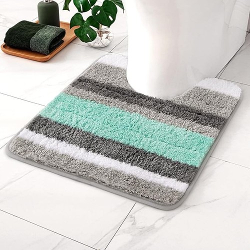 Mint green toilet pedestal mat