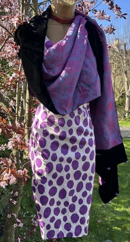 Vtg black silk velvet - silk,