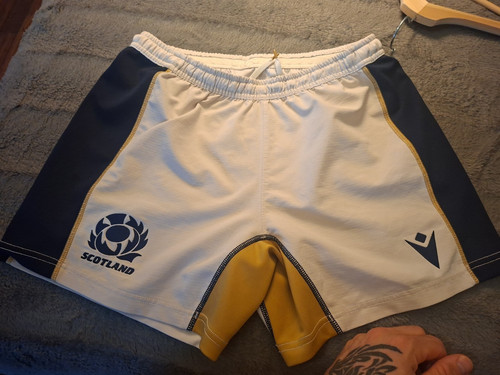 Scotland white rugby shorts - white,