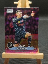2023-24 Topps Stadium Club Chrome Phil Foden, Pink Electric Charge SSP, Man City