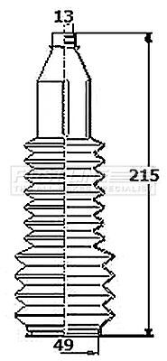 Steering bellow kit - steering, fits