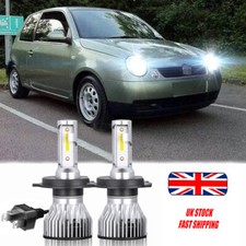 For VW Lupo 6X1 6E1 - 2X White Xenon HID High/Low Beam LED Headlight Bulb Set