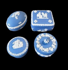 4 x Wedgwood Jasperware Blue