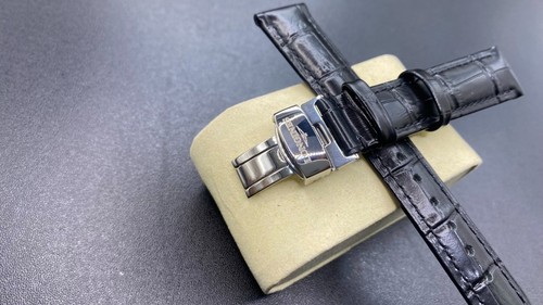 20mm longines black leather - black,