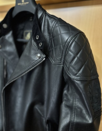 Belstaff black leather jacket - black,