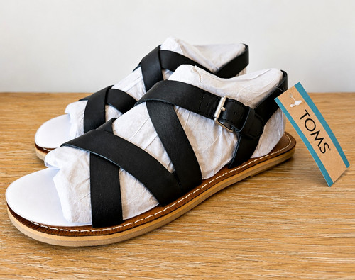 Toms sicily black leather - black,