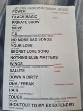 Little Mix Setlist Glory Days