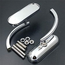 Chrome Motorcycle Oval Mirrors