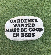 Humourous Stone Garden Plaque
