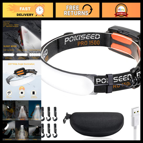 Rechargeable led headlamp 1500 - rechargeable,