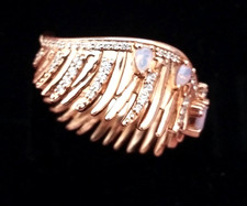 Thomas Sabo wings ring, ag925 silver, rose gold plated with opalescent stones